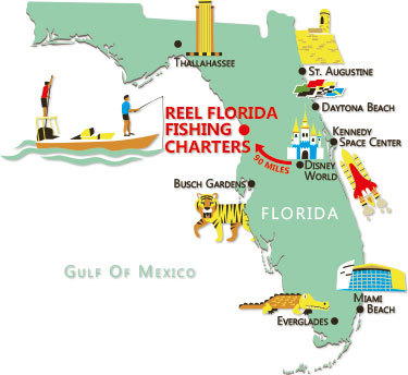 Fishing Map for Homosassa Area